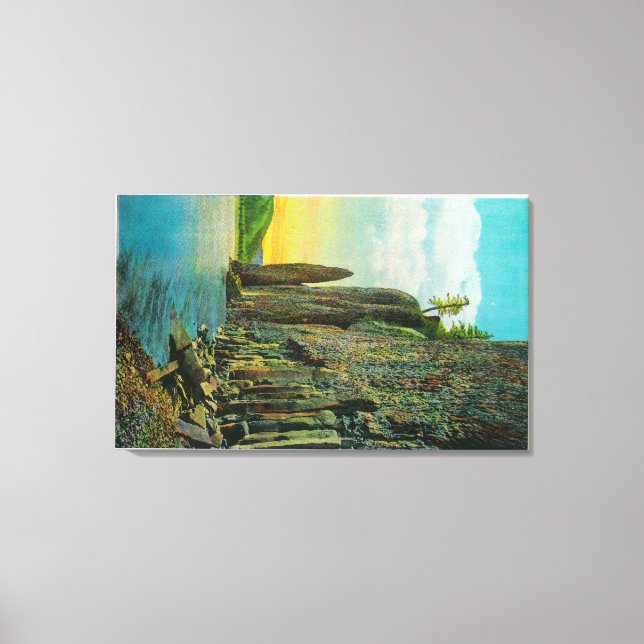 Kap Horn och Cigar Sten vid Columbia River Canvastryck (Framsida)