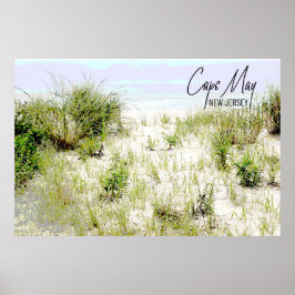 *~* Kap maj Beach Sea Grass Fence Poster