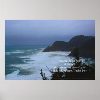 Kap Mist-utskrift med skript, versionsversion Poster