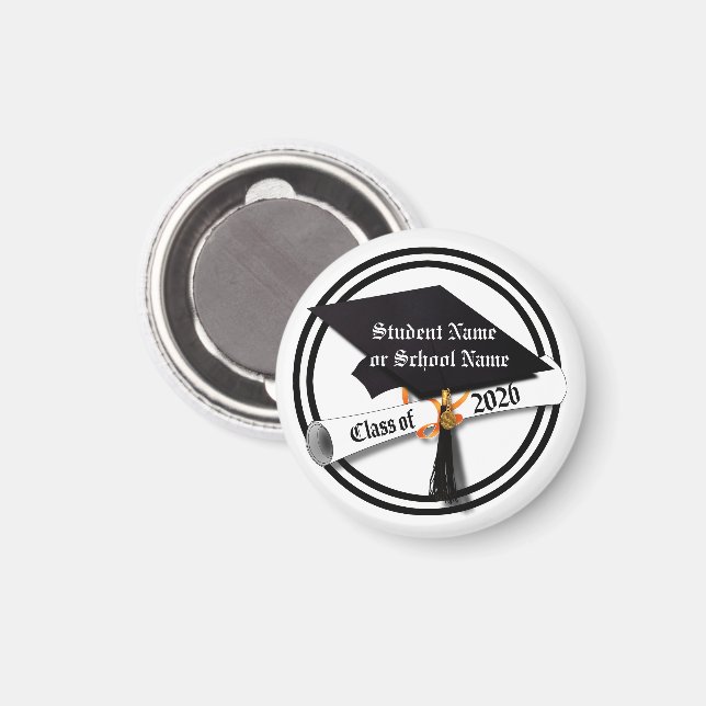 Kap- och diplomatklass 2026 Studenten Magnet (Front/Back)