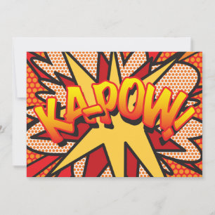 KAP-POW Din Meddelande Pratbubbla Kul Retro