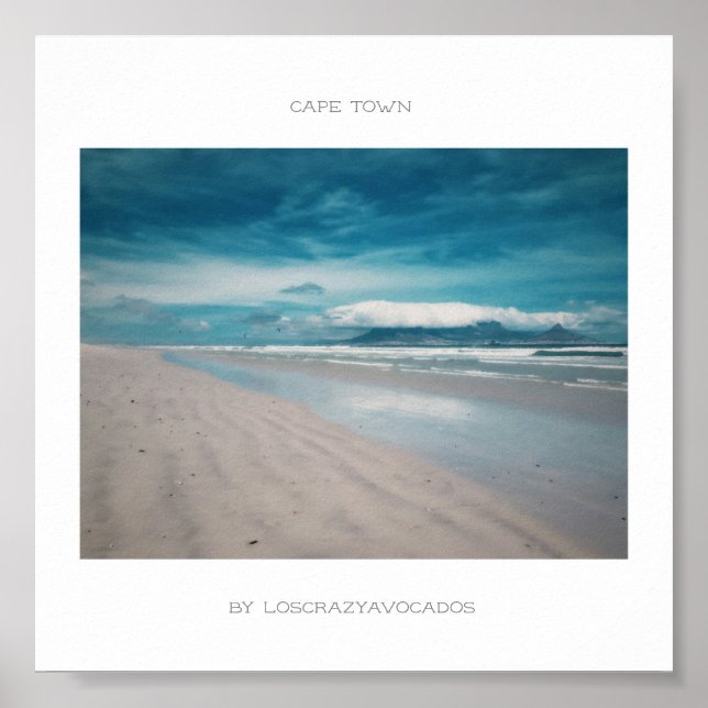 Kap Town Bord bergsbuktens Poster i Kap Town (Framsidan)