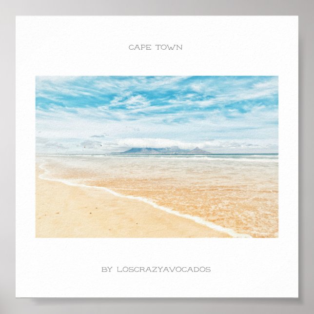 Kap Town Bord bergsbuktens Poster i Kap Town (Framsidan)