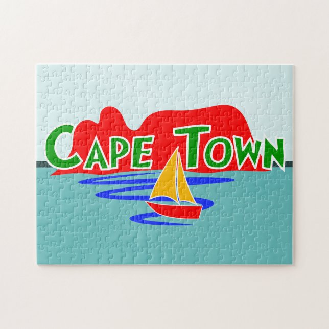 Kap Town Bord Mountain Jigszle Puzzle Pussel (Horisontell)