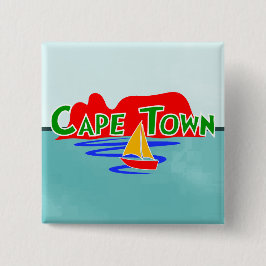 Kap Town Bord Mountain South Afrika Square Badge Knapp