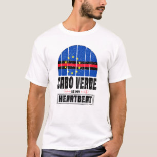 Kap Verde är min hjärtrytm Kärlek Kap Verde Fl T Shirt