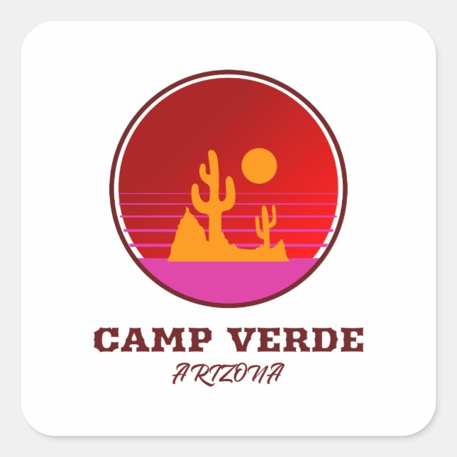 Kap Verde - Arizona Fyrkantigt Klistermärke (Framsida)