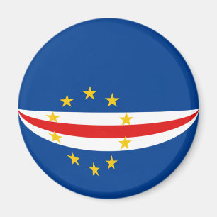 Kap Verde Fisheye Flagga Magnet