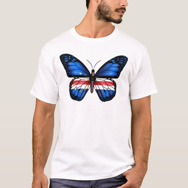 Kap Verde Fjärilsflagga T Shirt (Framsida)