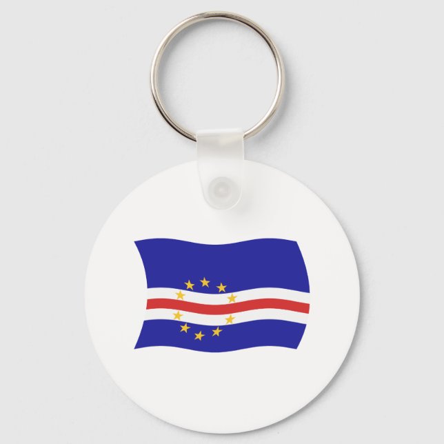 Kap Verde Flagg Nyckelring (Framsida)