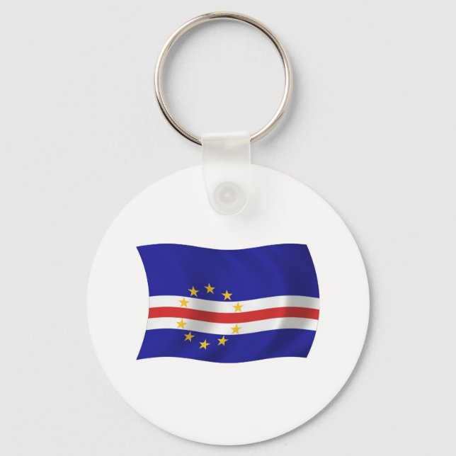 Kap Verde Flagg Nyckelring (Framsida)