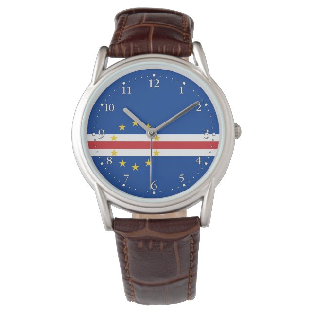 Kap Verde-Flagga Armbandsur (Framsida)
