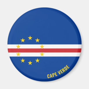 Kap Verde Flagga Charming Patriotic Magnet