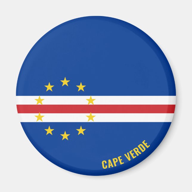 Kap Verde Flagga Charming Patriotic Magnet (Framsidan)