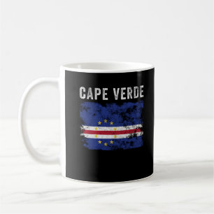 Kap Verde Flagga Distress Kaffemugg