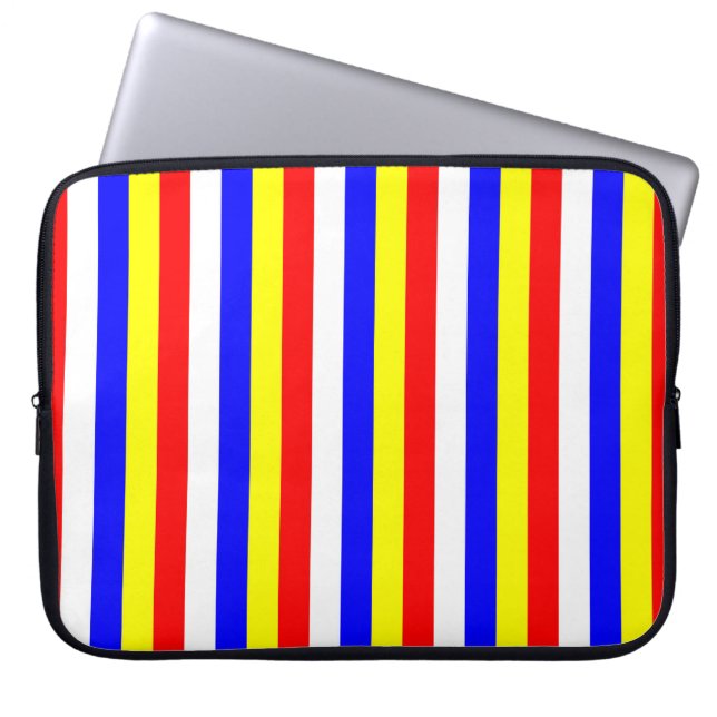 Kap Verde flagga ränder land mönster symbol Laptop Fodral (Framsidan)
