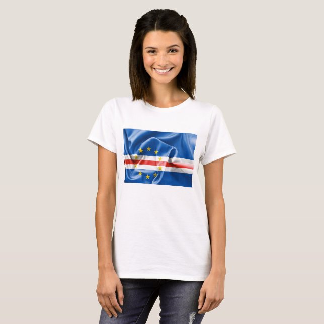 Kap Verde-Flagga T Shirt (Hel framsida)