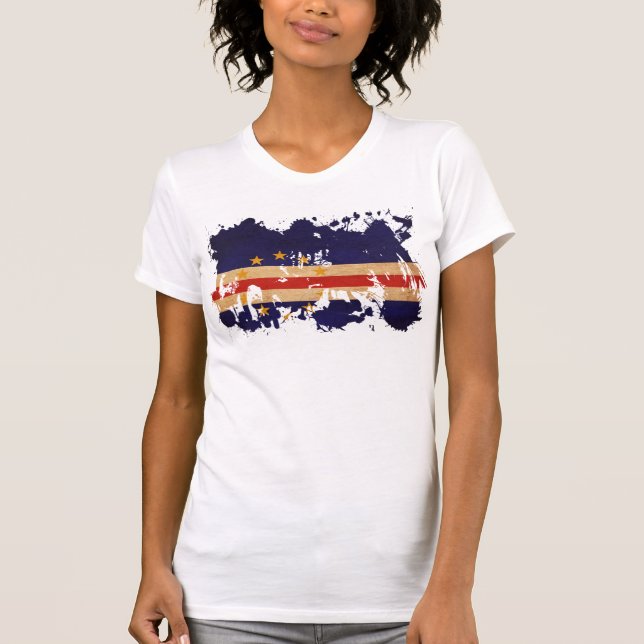 Kap Verde flagga T-shirt (Framsida)