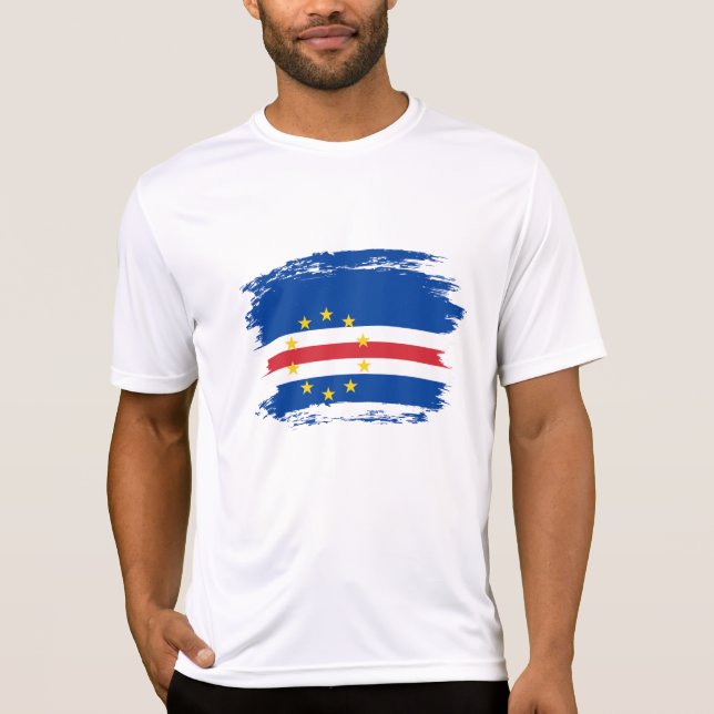 Kap Verde-flagga T Shirt (Framsida)