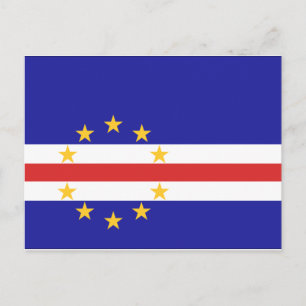 Kap Verde Flagga Vykort