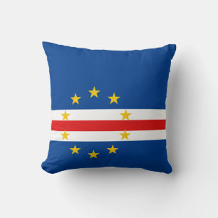 Kap Verde Flagga x Flagga Pillow Kudde