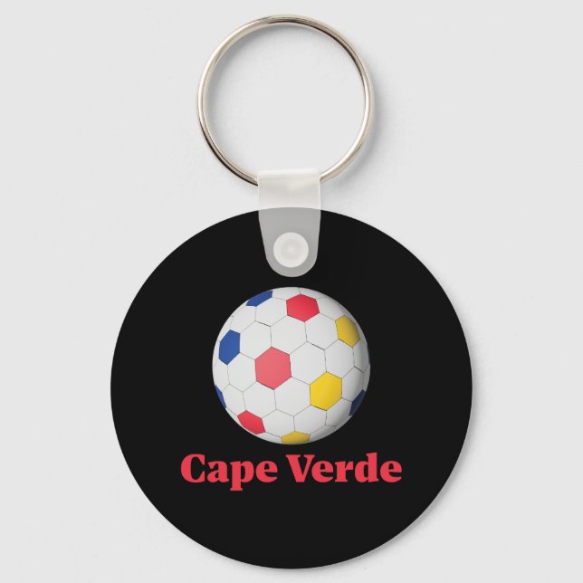 Kap Verde fotboll Nyckelring (Framsida)