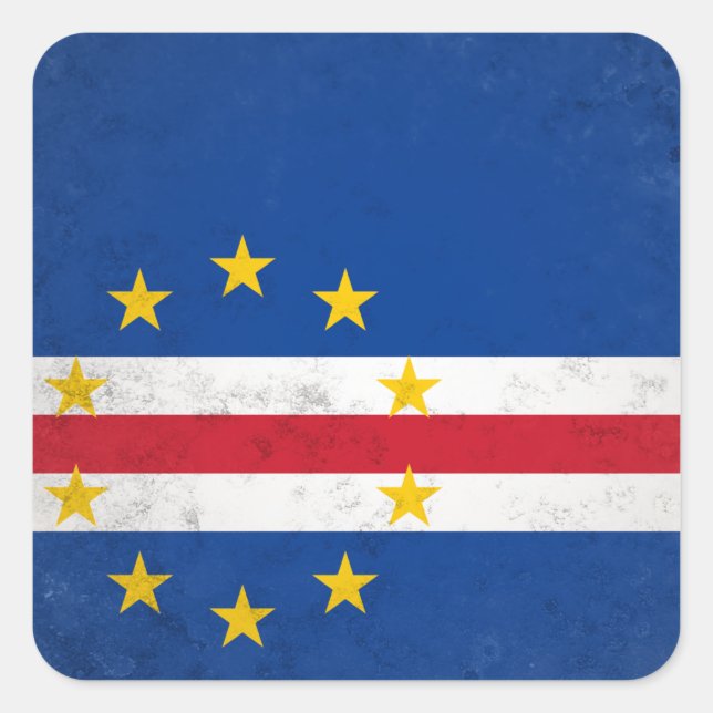 Kap Verde Fyrkantigt Klistermärke (Framsida)