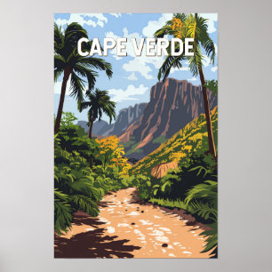 Kap Verde Illustration Resa Konst Vintage Poster