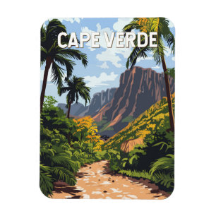 Kap Verde Illustration Travel Art Vintage Magnet