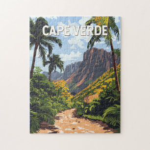 Kap Verde Illustration Travel Art Vintage Pussel