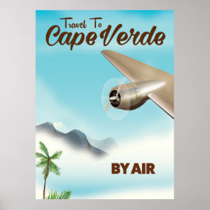 Kap Verde luft reser affischen Poster