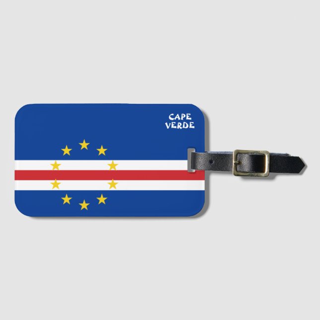 Kap Verde Nationalflagga Patriotisk Bagagebricka (Framsida horisontal)