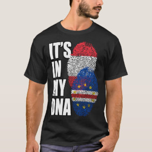 Kap Verde och Österrikisk Mix DNA Flagga Arv T Shirt