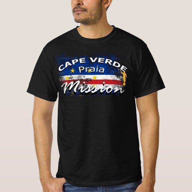 Kap Verde Praia Mormon LDS Uppdrag T Shirt (Framsida)