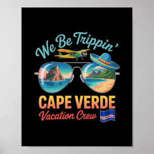 Kap Verde Semester Cabo Verde Flagga Stolthet Verd Poster
