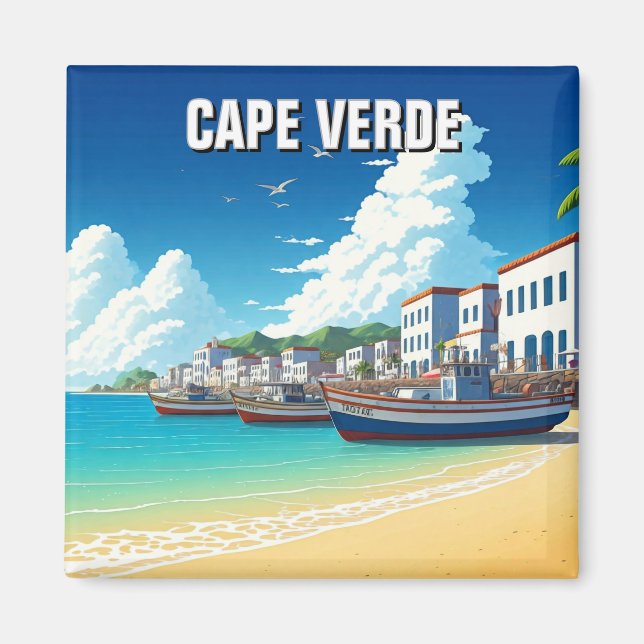 Kap Verde Travel Magnet (Framsidan)