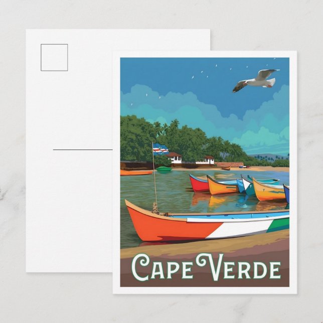 Kap Verde Vintage Resa  Vykort (Fram/baksida)