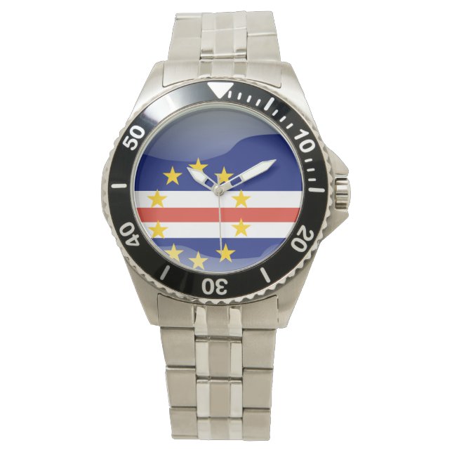 Kap Verdes flagga Armbandsur (Framsida)