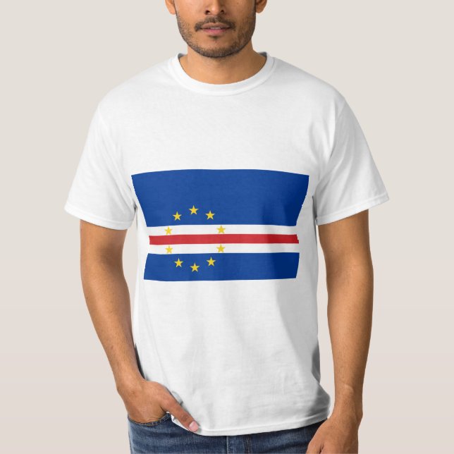 Kap Verdes Flagga (Kap Verde) T Shirt (Framsida)