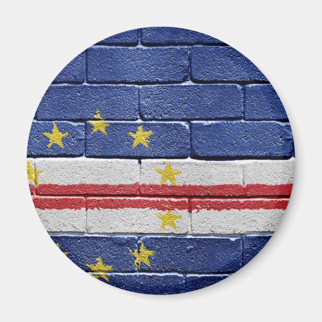 Kap Verdes flagga Magnet (Framsidan)
