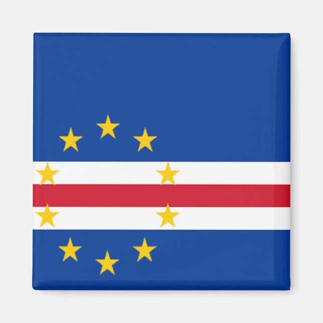Kap Verdes flagga Magnet (Framsidan)