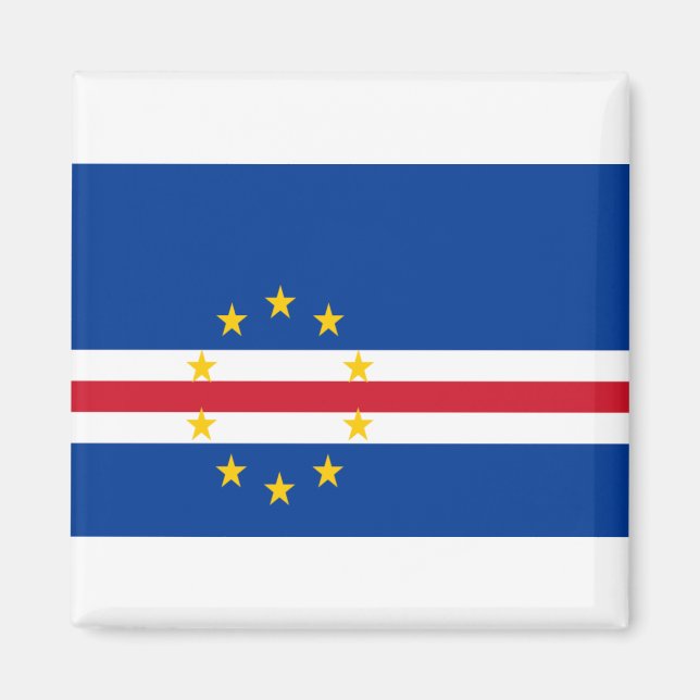 Kap Verdes flagga Magnet (Framsidan)