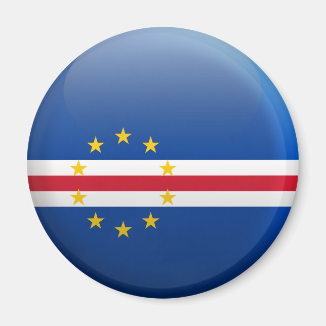 Kap Verdes flagga Magnet (Framsidan)