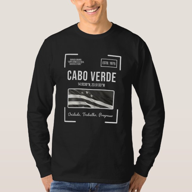Kap Verdes kläder Cabo Verde Kap Verdean-Flagga T Shirt (Framsida)