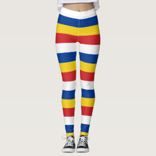 Kap Verdes nationella Flagga-Vågrät i Färg Leggings