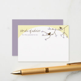 Kapa fågelfamiljens babypresentatörskort rådkort