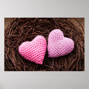 Kapa med hjärtan poster