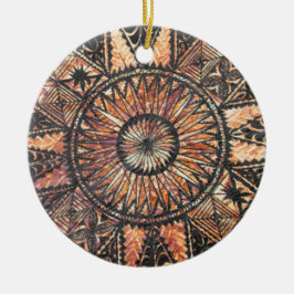 Kapa Primitive Hawaiian Tatto Tapa Julgransprydnad Keramik