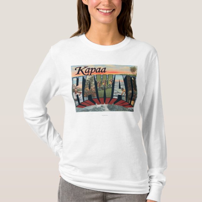 Kapaa HawaiiLarge brev ScenesKapaa, HI Tröja (Framsida)