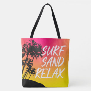 Kapaa Sunset Hawaiian Handflatan Träd Reversible Tygkasse